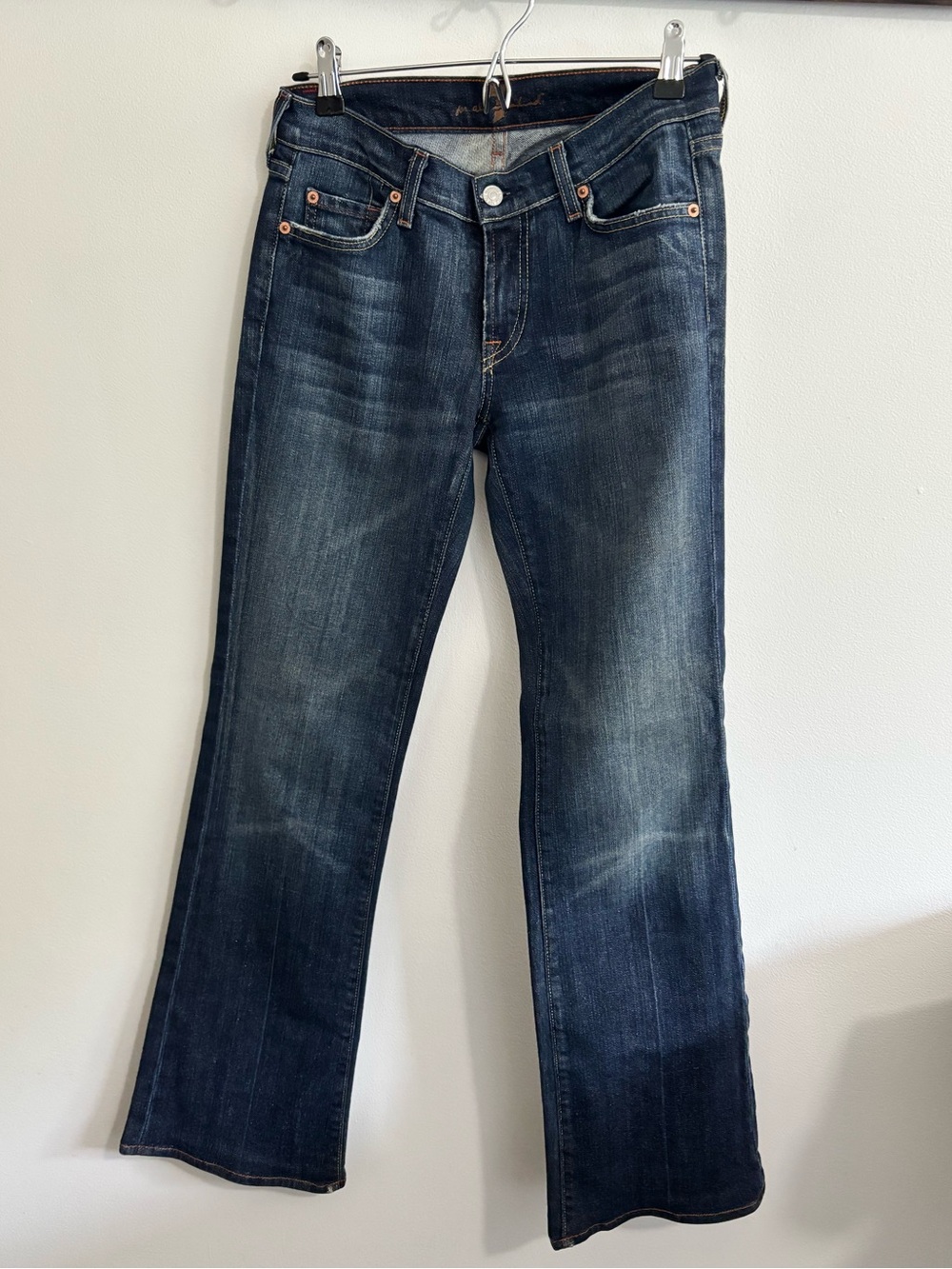 7 For All Mankind Women's Dark Blue Boot Cut Jeans- Size 27